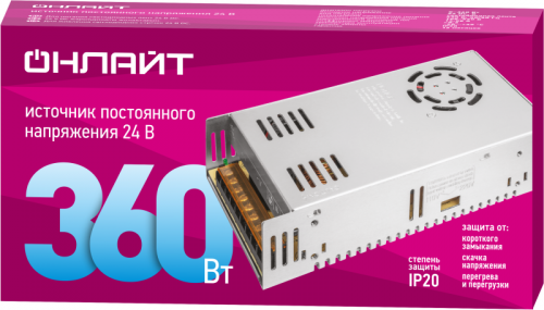 Драйвер для светодиодной ленты 90 646 OD-P360-IP20-24V ОНЛАЙТ 90646 фото 2 Драйвер для светодиодной ленты 90 646 OD-P360-IP20-24V ОНЛАЙТ 90646 фото 2