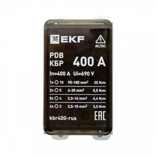 Блок распределительный клеммный КБР 400А EKF kbr400-rus фото 5