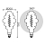 Лампа светодиодная филаментная Black Filament 8.5Вт Honeycomb золотая 2000К тепл. бел. E27 660лм GAUSS 161802105