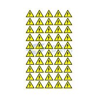 Наклейка знак электробезопасности &amp;quot;Опасность поражения электротоком&amp;quot; 25х25х25мм (уп.100шт) Rexant 56-0006-1