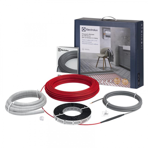 Комплект "Теплый пол" (кабель) 1200Вт 70.6м 10-6кв.м TWIN CABLE ETC 2-17-1200 Electrolux НС-1073703 Комплект "Теплый пол" (кабель) 1200Вт 70.6м 10-6кв.м TWIN CABLE ETC 2-17-1200 Electrolux НС-1073703