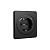Розетка 1-м СП ROUND MIELE 16А с заземл. защ. шторки с USB A+C быстрой зарядки 5В/3А оникс Kranz KR-78-0704-3