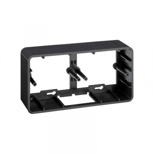 Коробка для наружн. монтажа на 2-мод. K45 графит Simon Connect R450-14 Коробка для наружн. монтажа на 2-мод. K45 графит Simon Connect R450-14