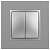 Выключатель 2-кл. СП Elegance 14-1104-03 10А IP20 250В 10AX механизм алюм. Эра Б0034232
