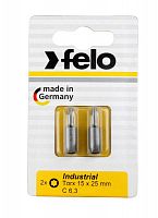 Бита Industrial Torx 15х25 (блист.2шт) FELO 02615036