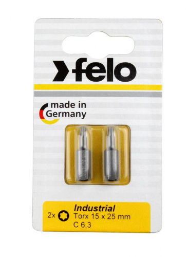 Бита Industrial Torx 15х25 (блист.2шт) FELO 02615036 Бита Industrial Torx 15х25 (блист.2шт) FELO 02615036