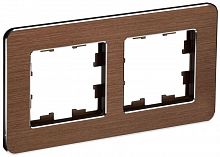 Рамка 2-м BRITE РУ-2-1-Бр метал. коричн. RE AL IEK BR-M22-M-21-K30