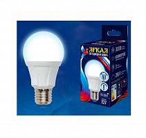 Лампа светодиодная LED-A60 8W/DW/E27/FR PLP01WH Яркая 8Вт грушевидная матовая 6500К холод. бел. E27 (упак. картон) Uniel UL-00002003
