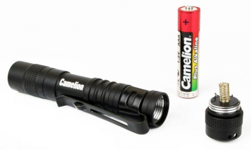 Фонарь LED51516 XPE 3 режима 1хLR03 (в компл.) алюм. черн. (открывающ. блист.) Camelion 12916 фото 2 Фонарь LED51516 XPE 3 режима 1хLR03 (в компл.) алюм. черн. (открывающ. блист.) Camelion 12916 фото 2