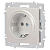 Розетка 1-м СП Accent 6-202-06 16А IP20 250В 2P+E Schuko перламутр. Intro Б0063695