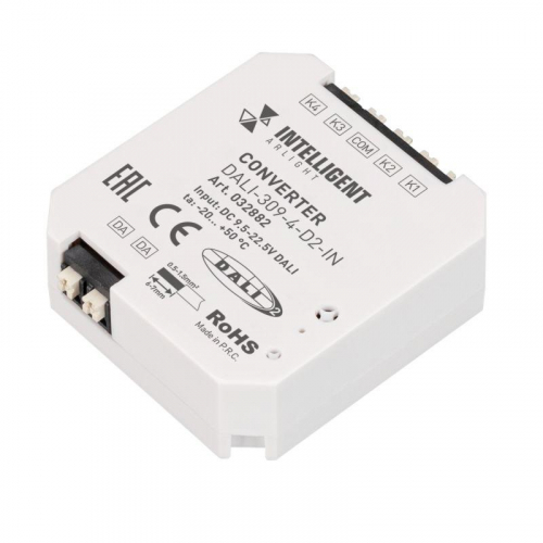 Конвертер DALI-309-4-D2-IN (DALI-BUS Free purpose) пластик INTELLIGENT ARLIGHT 032882 Конвертер DALI-309-4-D2-IN (DALI-BUS Free purpose) пластик INTELLIGENT ARLIGHT 032882