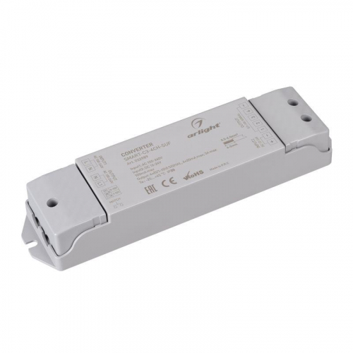 Конвертер SMART-C3-4CH-SUF (12-24В RF-0/1-10В 2.4G) (IP20 пластик) Arlight 032989