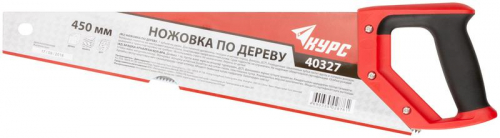 Ножовка по дереву 450мм средний каленый зуб 7 ТPI 2D заточка пластик. прорезиненная ручка КУРС 40327 фото 2 Ножовка по дереву 450мм средний каленый зуб 7 ТPI 2D заточка пластик. прорезиненная ручка КУРС 40327 фото 2