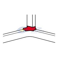 Отвод угловой для односекционных кабель-каналов DLP 35х80/105 50х80/150 Leg 010763