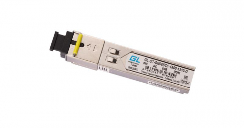 Модуль SFP WDM 155Mb/1.25Gb/s одно волокно SM SC Tx:1550/Rx:1310нм DDM 8дБ до 3км NIKOMAX GL-OT-SG08SC1-1550-1310-D Модуль SFP WDM 155Mb/1.25Gb/s одно волокно SM SC Tx:1550/Rx:1310нм DDM 8дБ до 3км NIKOMAX GL-OT-SG08SC1-1550-1310-D