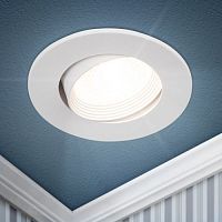Светильник встраиваемый декоративный KL92 WH MR16/GU5.3 бел. пластик. Эра Б0054373