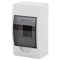 Бокс навесной ЩРН-П-4 4мод. IP41 пластик SIMPLE NO-box_simple-plastic_4_surface BOXS04 Эра Б0041521