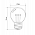 Лампа светодиодная 1Вт шар d45 6LED прозрачная тепл. бел. E27 эффект лампы накаливания Neon-Night 405-126