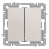 Переключатель 2-кл. СП Accent 6-107-06 10А IP20 250В AL/CU перламутр. Intro Б0063566