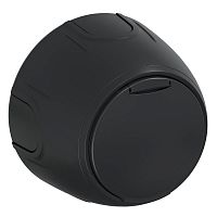 Розетка Rotondo с заземл. с защ. крышкой винтов. контакты черн. OneKeyElectro 7700950