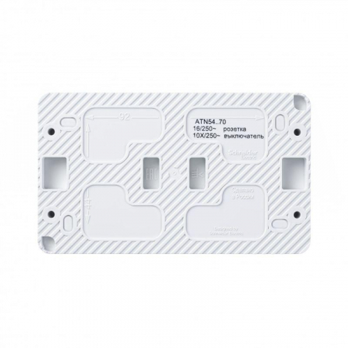 Блок ОП AtlasDesign PROFI IP54 (розетка 1-м 16А заземл. защ. шторки + 1-кл. выключатель 10А) бел. SE ATN540170 фото 3