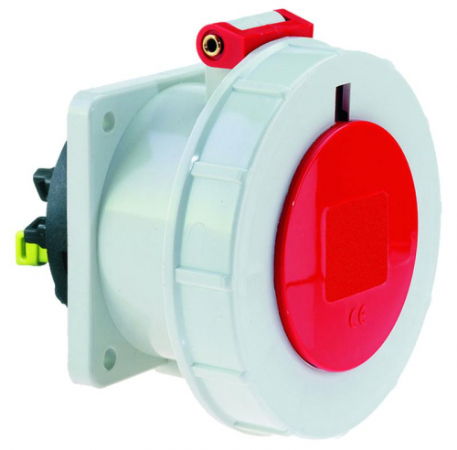 Розетка встраиваемая 16А 5п 3P+N+PE 6ч 400В IP67 75х75 Quick Connect Bals 13745