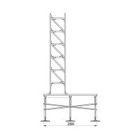 Конструкция опорная для базовой станции сотовой связи TECHNORAPTOR-FOOT 500х500х3000 KM-TR-F-CT-500-500-3000 КМ TR0082