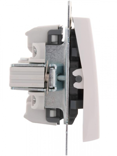 Переключатель проходной 2-кл. СП Rain IP20 механизм бел. LEZARD 703-0288-106 фото 3