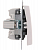 Переключатель проходной 2-кл. СП Rain IP20 механизм бел. LEZARD 703-0288-106