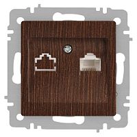 Розетка компьютерная 1-м СП Accent 6-303-10 RJ45 IP20 венге Intro Б0063643
