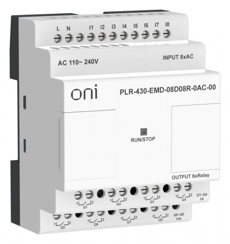 Модуль расширения входов выходов ПЛК 430 8 DI 8 RO 220В AC ONI PLR-430-EMD-08D08R-0AC-00 фото 7