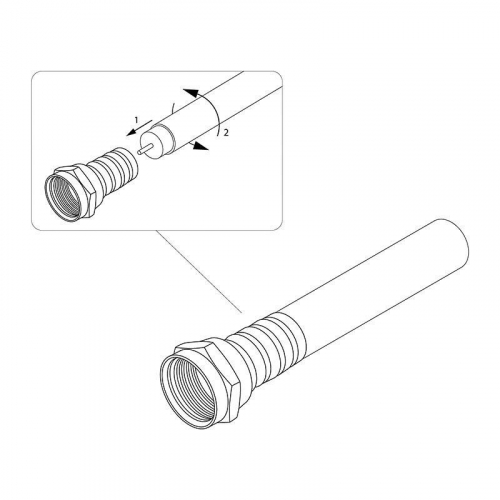 Разъем F RG-6 "AB" (03-008C) (уп.20шт) PROCONNECT 05-4003-4 фото 3