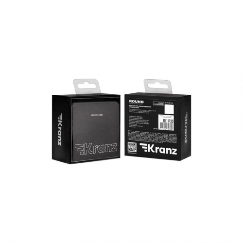 Выключатель 1-кл. СП ROUND MIELE 10А с подсветкой титан Kranz KR-78-0713-2 фото 7