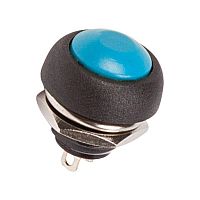 Выключатель-кнопка 250В 1А (2с) OFF-(ON) Б/Фикс син. Micro (PBS-33В) Rexant 36-3051