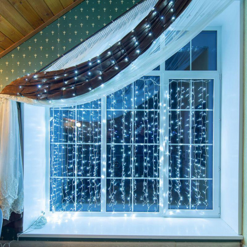 Гирлянда светодиодная "Твинкл Лайт" 6м 40LED бел. 5.1Вт 220-240В IP20 с контроллером 8 режимов провод ПВХ темн. зел. Neon-Night 303-025 фото 5