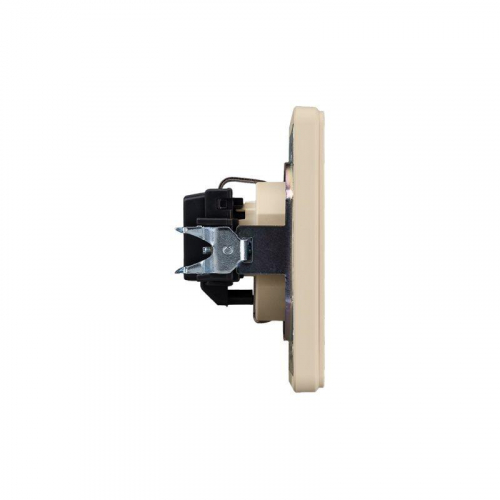 Розетка 1-м с заземл. со шторками СП 16А IP20 250В ROUND шелк Kranz KR-78-0701-7 фото 4