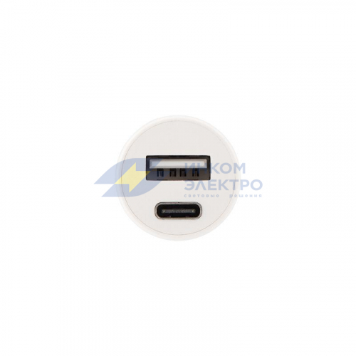 Автозарядка в прикуриватель АЗУ USB-A+USB-C 2.4А бел. Rexant 18-2229 фото 5