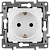 Розетка 1-м СП Etika 16А IP31 250В 2P+E с заземл. защ. шторки немецк. стандарт винтов. клеммы механизм бел. IEK 672222