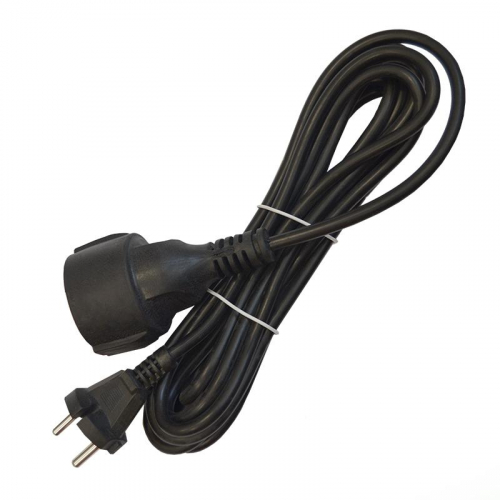 Удлинитель-шнур 1х5м без заземл. 10А IP20 ПВС 2х1 черн. DOMTOK 2340