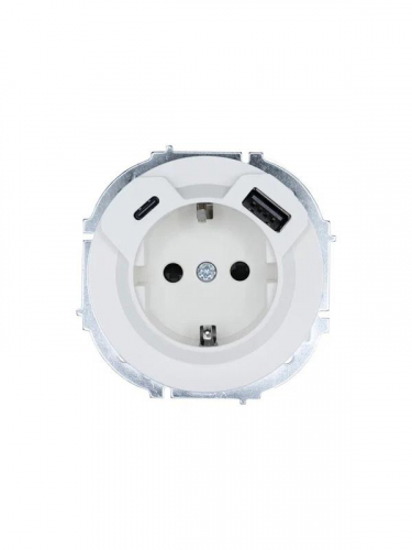 Розетка 1-м СП OSEN с заземл. TC + USB разъем бел. LEZARD 743-0288-181TC Розетка 1-м СП OSEN с заземл. TC + USB разъем бел. LEZARD 743-0288-181TC