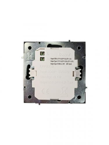 Розетка Type-C+ USB разъем СП ZIMA IP20 черн. бархат LEZARD 704-4288-192TC фото 3 Розетка Type-C+ USB разъем СП ZIMA IP20 черн. бархат LEZARD 704-4288-192TC фото 3