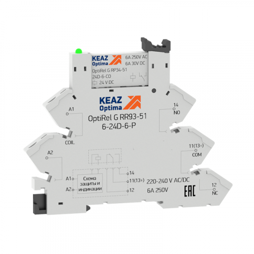 Модуль релейный OptiRel G RM38-61-24U-6-P-CO КЭАЗ 280992 Модуль релейный OptiRel G RM38-61-24U-6-P-CO КЭАЗ 280992