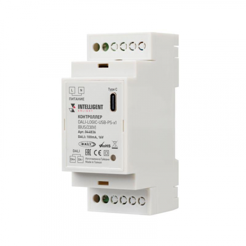 Контроллер DALI-LOGIC-USB-PS-x1 (BUS/230В) IP20 пластик INTELLIGENT Arlight 044836 Контроллер DALI-LOGIC-USB-PS-x1 (BUS/230В) IP20 пластик INTELLIGENT Arlight 044836