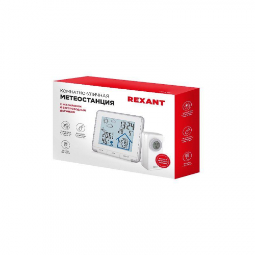 Метеостанция Rexant S637B с ЖК-экраном и беспроводным датчиком Rexant 70-0597 фото 3 Метеостанция Rexant S637B с ЖК-экраном и беспроводным датчиком Rexant 70-0597 фото 3