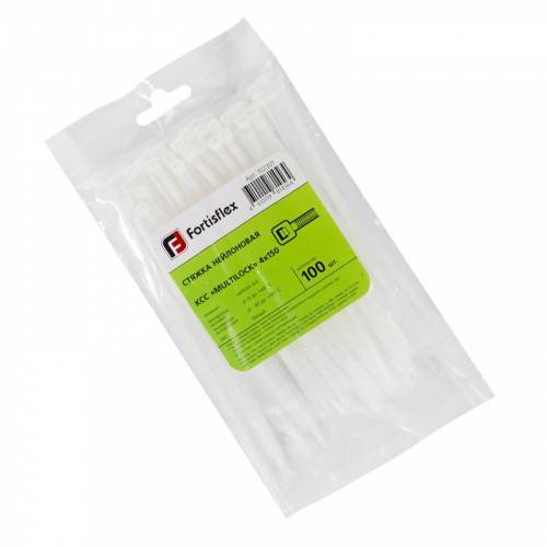 Хомут нейлоновый КСС MULTILOCK 4х150 бел. (уп.100шт) Fortisflex 102301 Хомут нейлоновый КСС MULTILOCK 4х150 бел. (уп.100шт) Fortisflex 102301