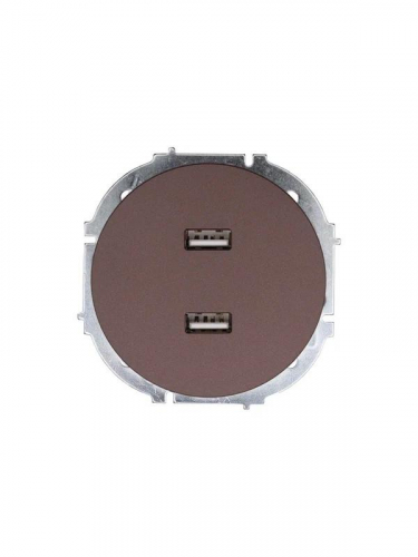 Розетка 2-м СП OSEN USB разъем механизм шоколад LEZARD 743-7388-192 Розетка 2-м СП OSEN USB разъем механизм шоколад LEZARD 743-7388-192