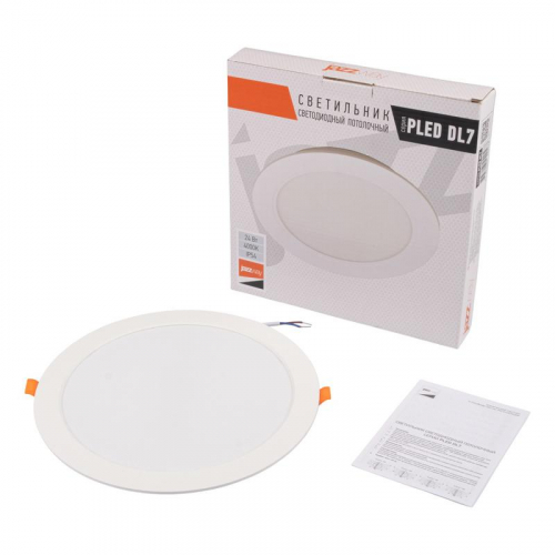 Светильник светодиодный PLED DL7 WH Downlight 24Вт 4000К IP54 220х26мм ДВО встраив. JazzWay 5042568 фото 4 Светильник светодиодный PLED DL7 WH Downlight 24Вт 4000К IP54 220х26мм ДВО встраив. JazzWay 5042568 фото 4