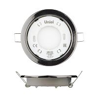 Светильник точечный GX53/H2 Black Chrome 10 Prom ультратонкий встраив. черн. хром. (уп.10шт) Uniel UL-00005055