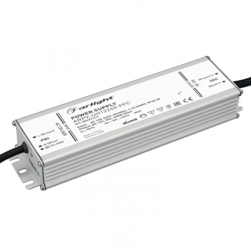 Блок питания ARPV-UH12240-PFC 12В 20.0А 240Вт IP67 металл Arlight 024271(1) Блок питания ARPV-UH12240-PFC 12В 20.0А 240Вт IP67 металл Arlight 024271(1)