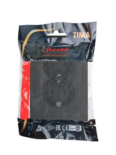 Розетка 2-мест. б/з СП ZIMA IP20 16А ПБТ безвинт. зажим черн. бархат LEZARD 704-4200-128BQC фото 4 Розетка 2-мест. б/з СП ZIMA IP20 16А ПБТ безвинт. зажим черн. бархат LEZARD 704-4200-128BQC фото 4